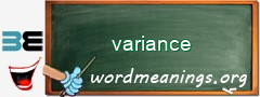 WordMeaning blackboard for variance